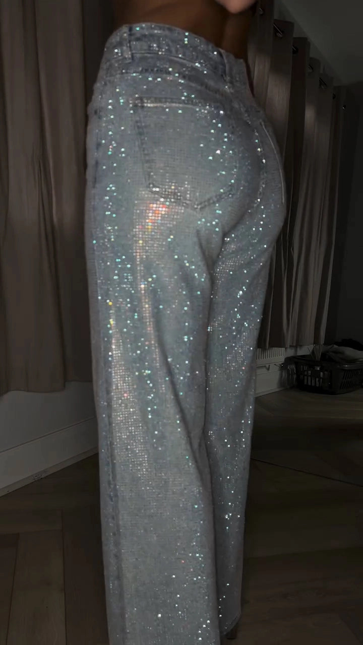 Jeans Con Lentejuelas Glam