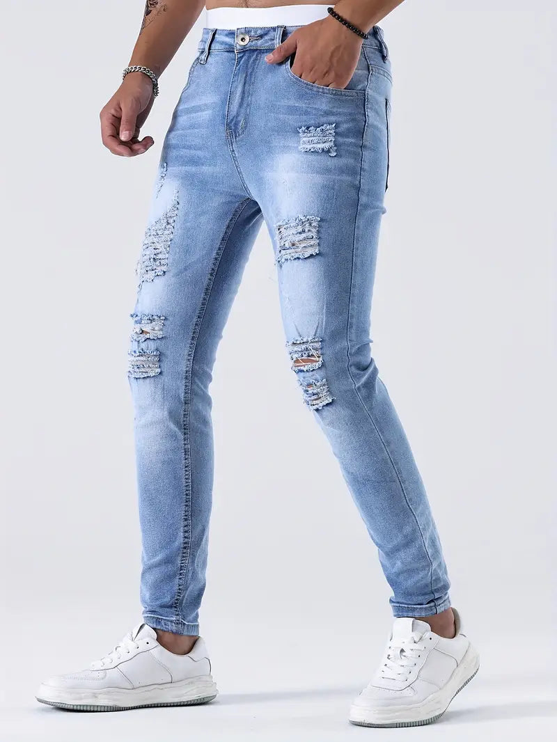Jeans Estilo Rasgados de Hombre