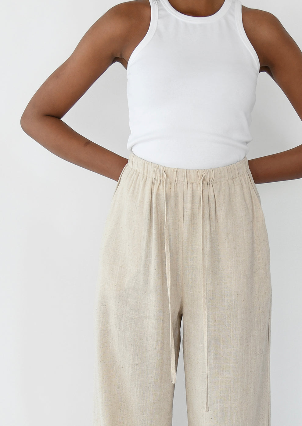 Pantalón de lino primavera-verano