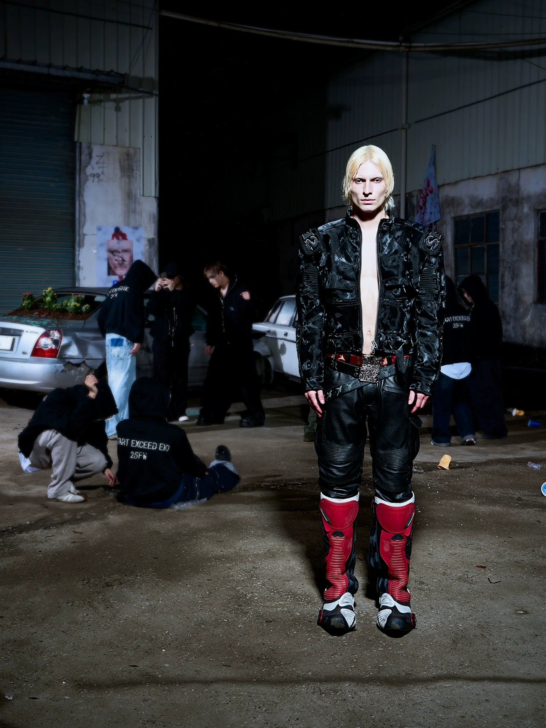 Chaqueta Estilo Grunge Motociclista