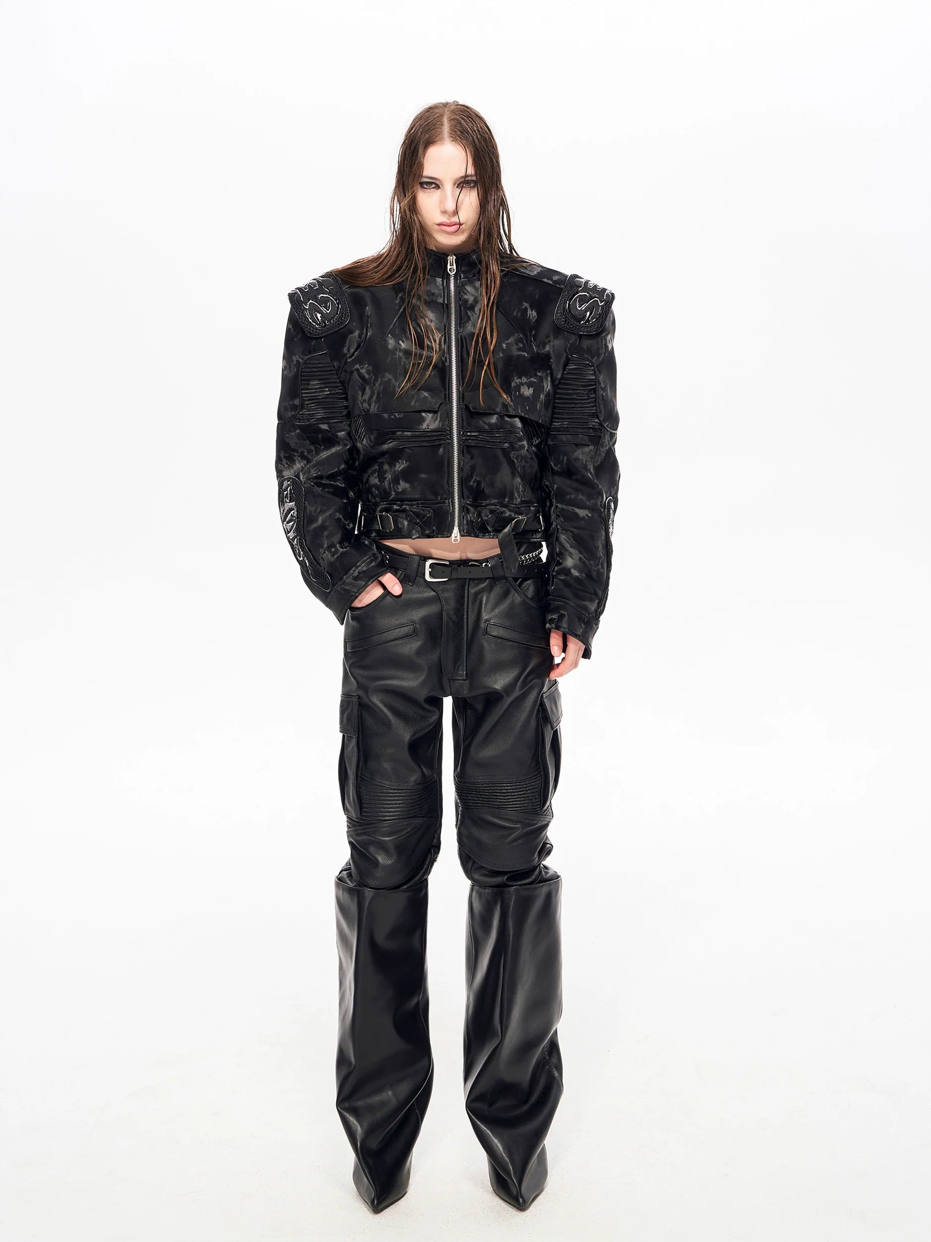 Chaqueta Estilo Grunge Motociclista