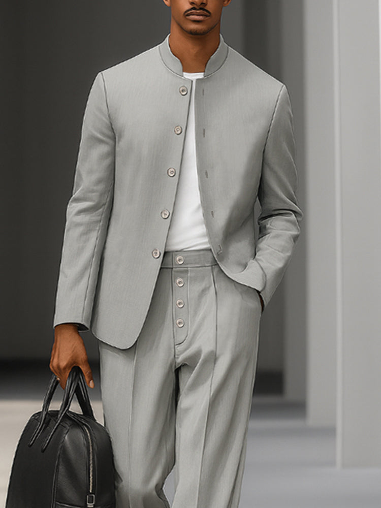 Elegante conjunto de blazer y pantalón