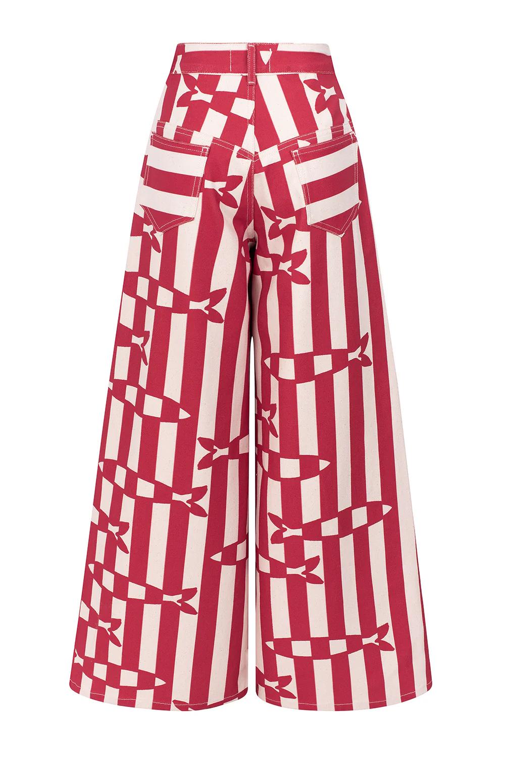 Pantalón Estampado Rallas y Peses