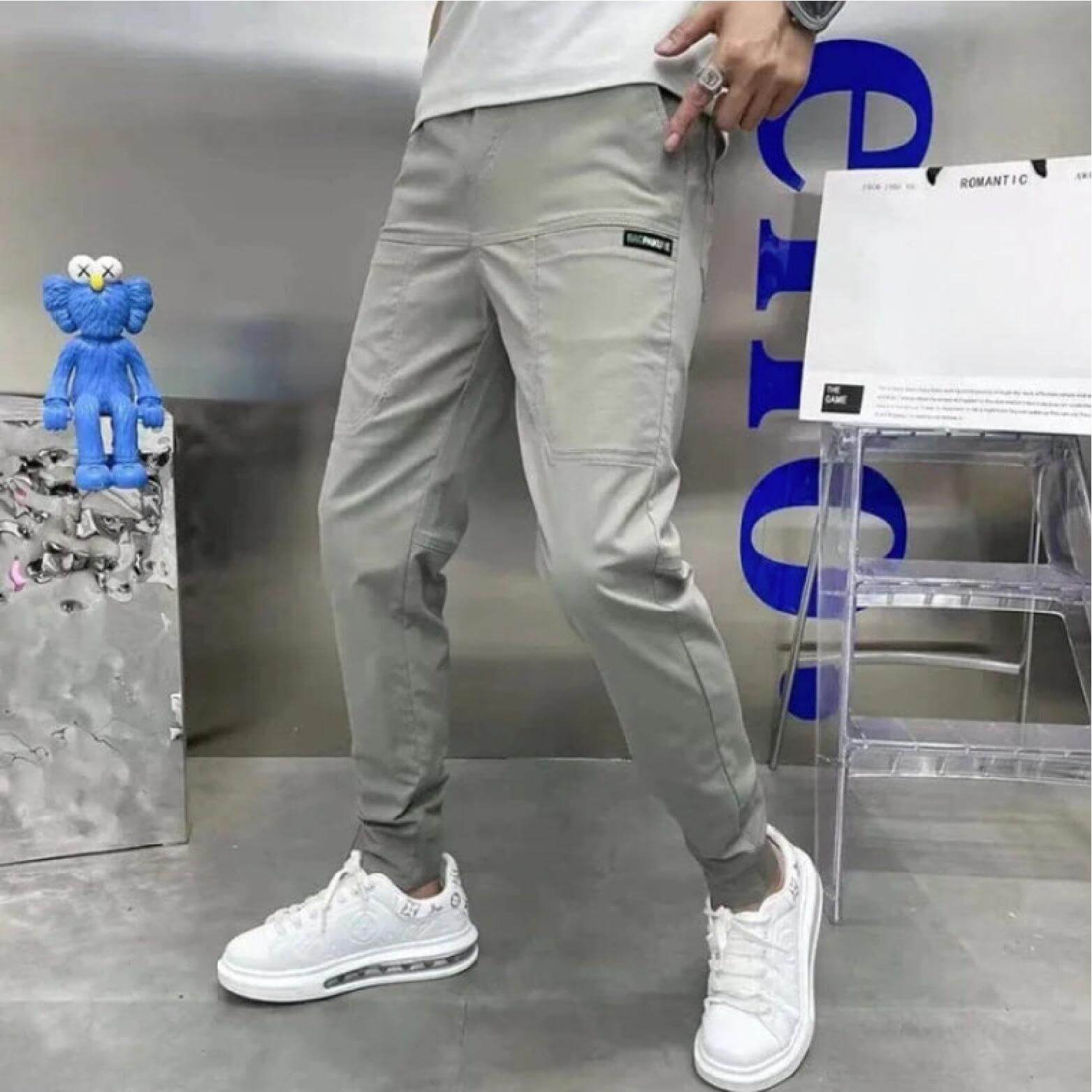 Jeans cargo elásticos para hombre