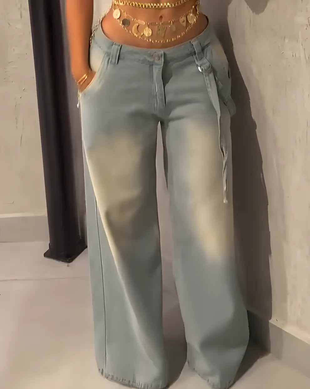 Vaqueros Estilo Cargo Sara