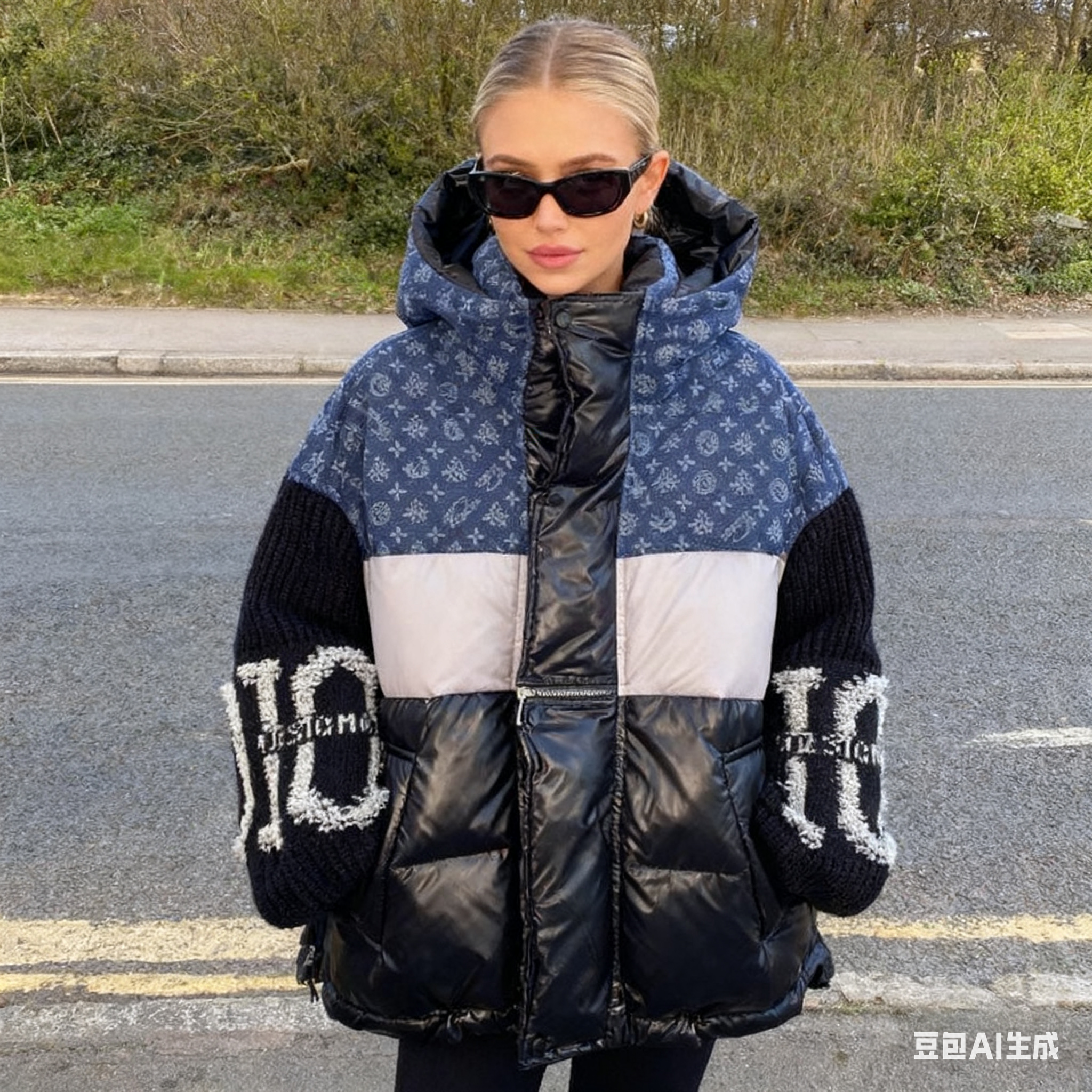 Chaqueta acolchada de retazos Maelie