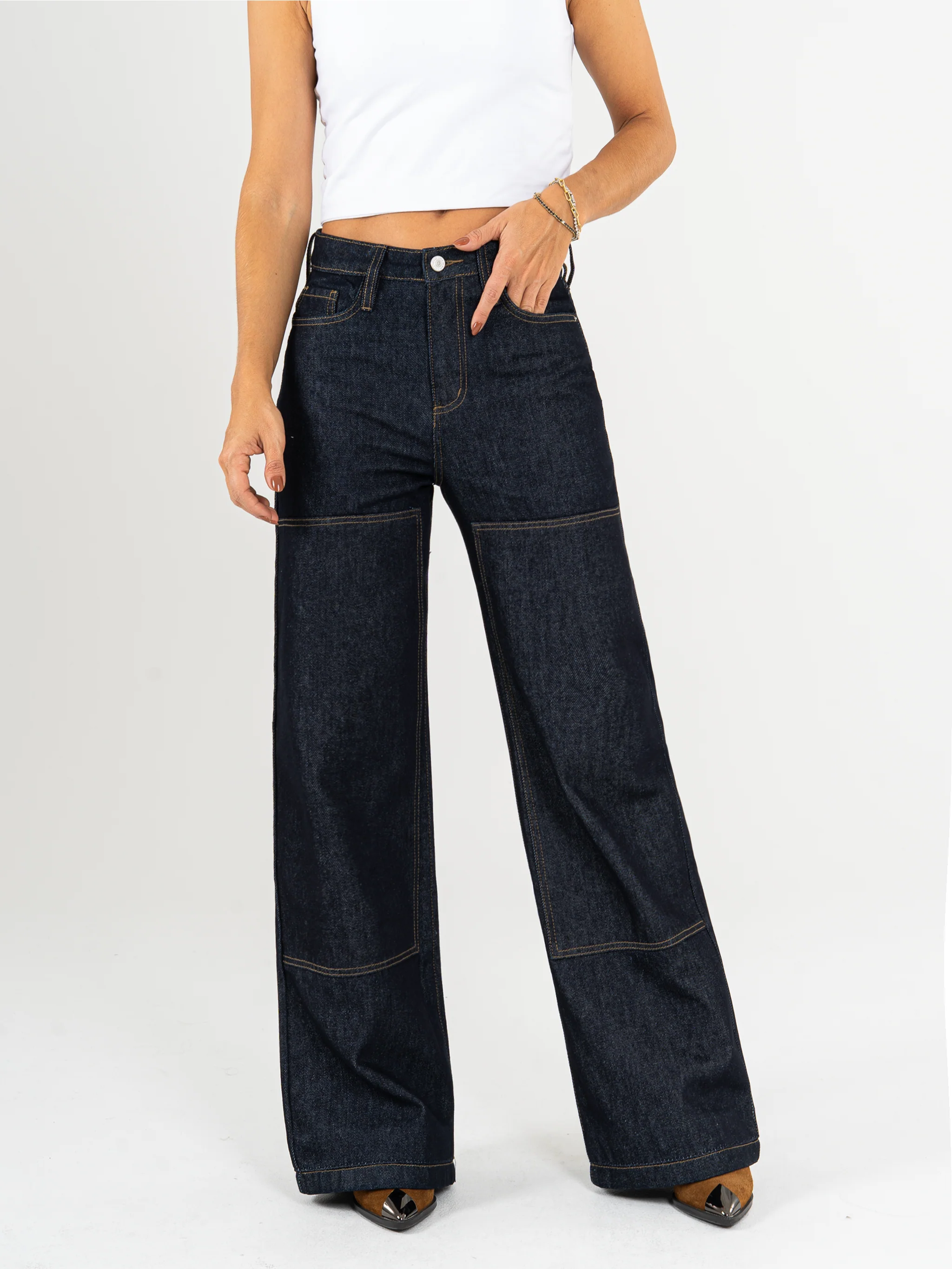 Jean Mom Flare Palazzo