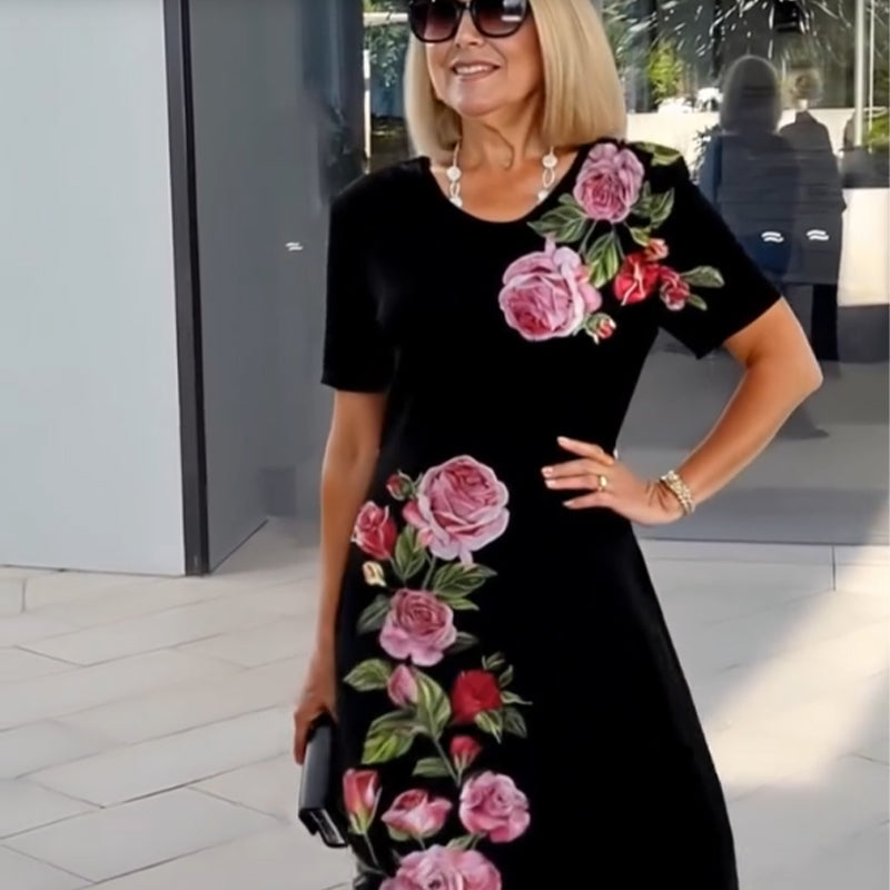 Vestido elegante con estampado floral