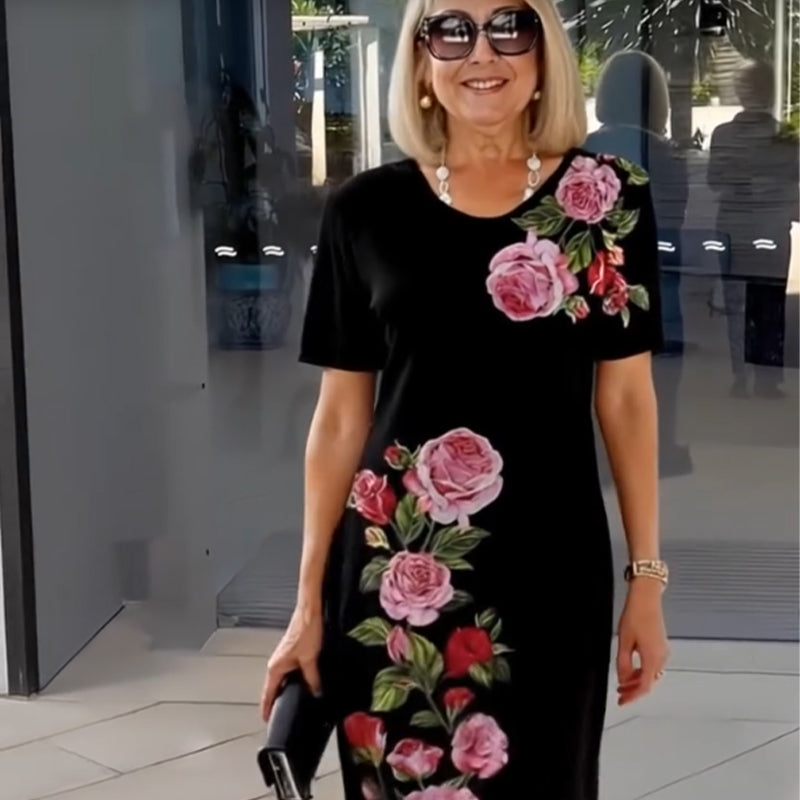 Vestido elegante con estampado floral