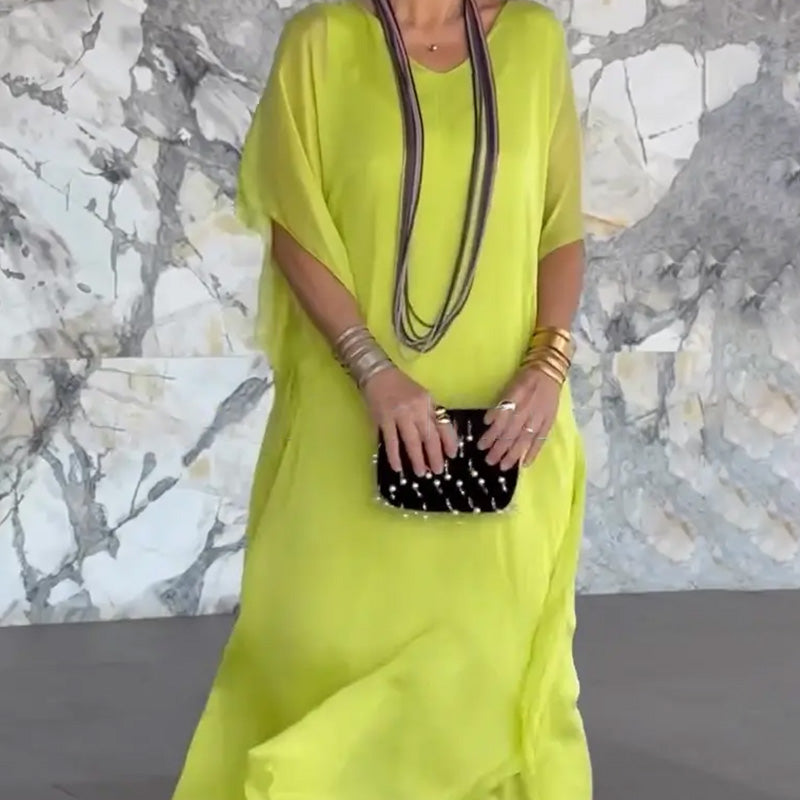 Vestido transpirable con cuello en V