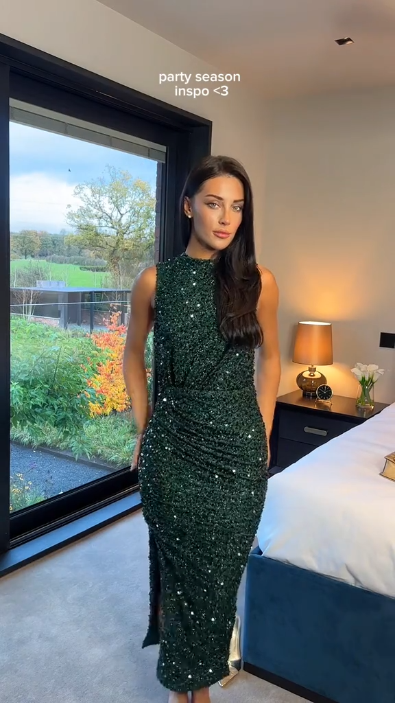 Vestido midi Glam Lentejuela