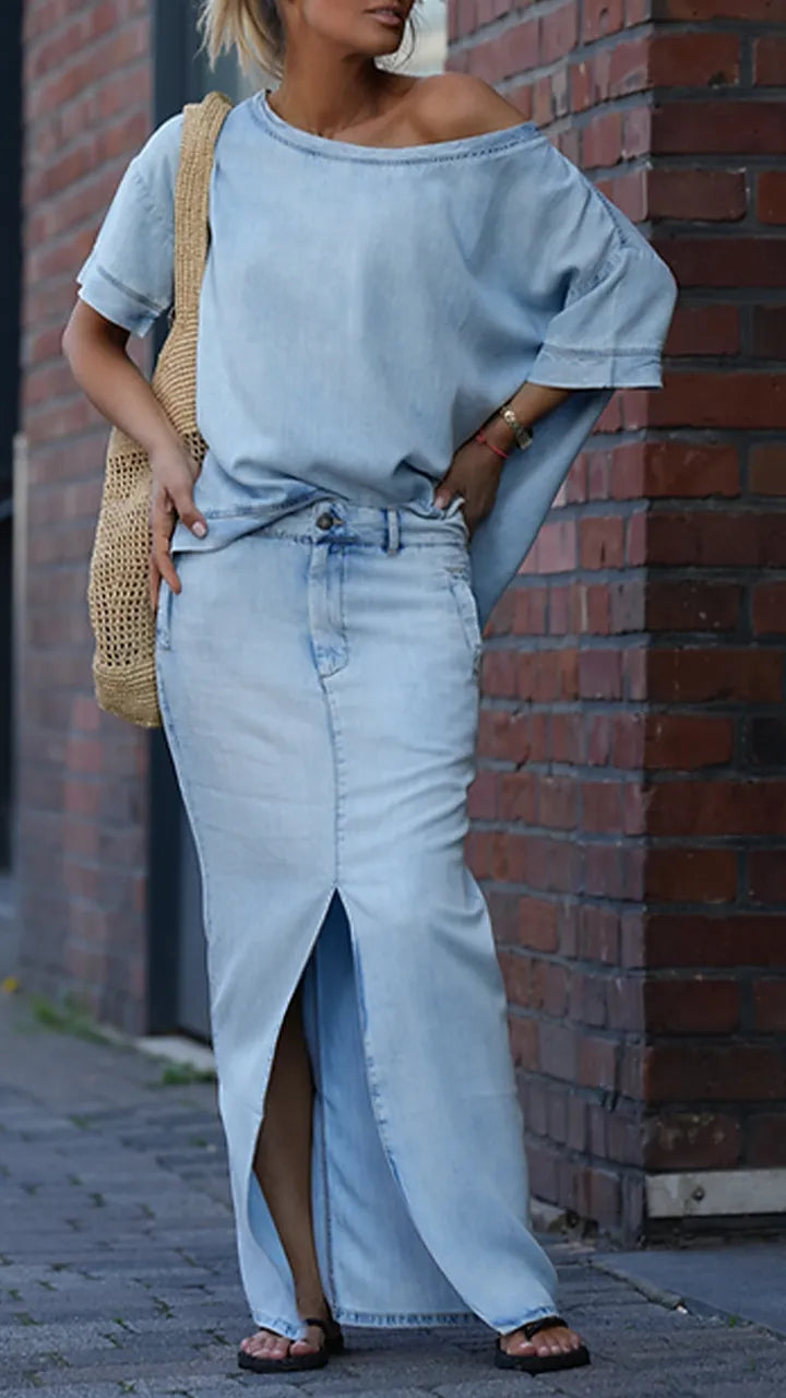 Traje De Mezclilla De Tencel