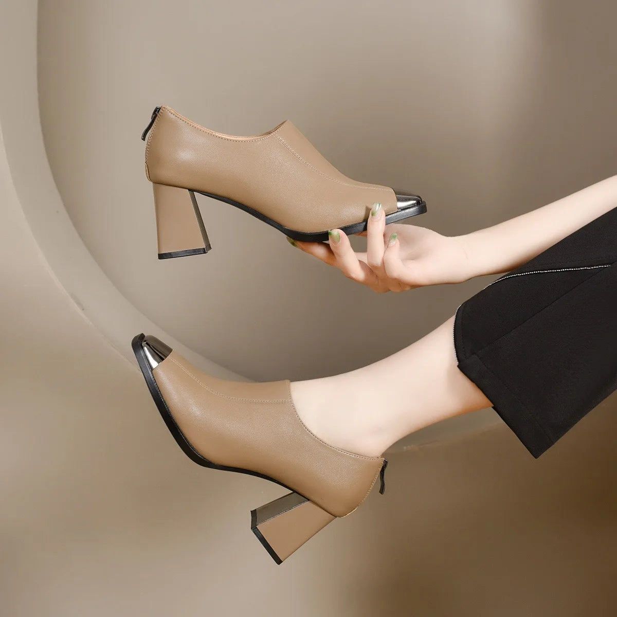 Zapatos de Punta Cuadrada