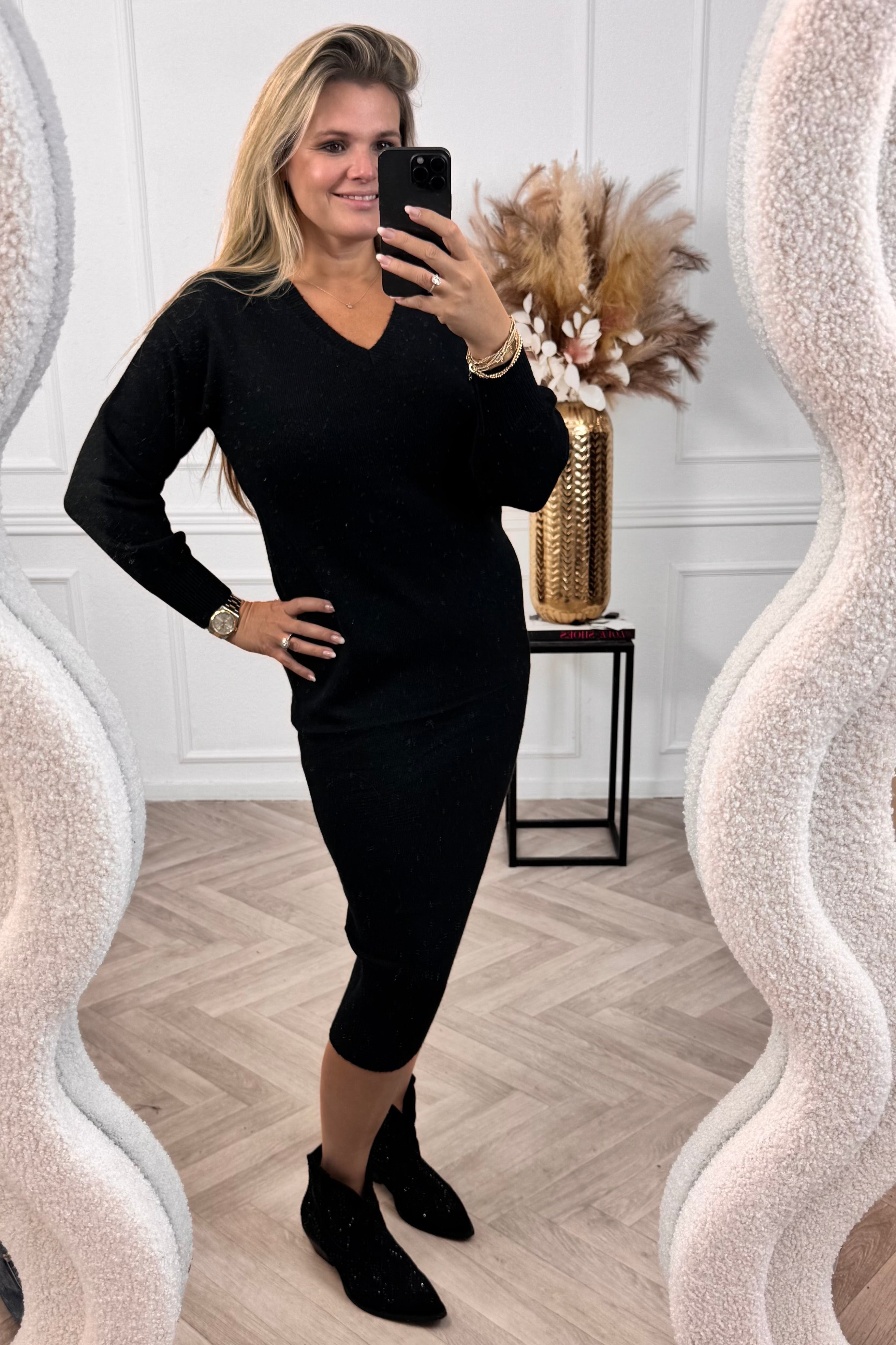 Vestido tipo suéter con mangas