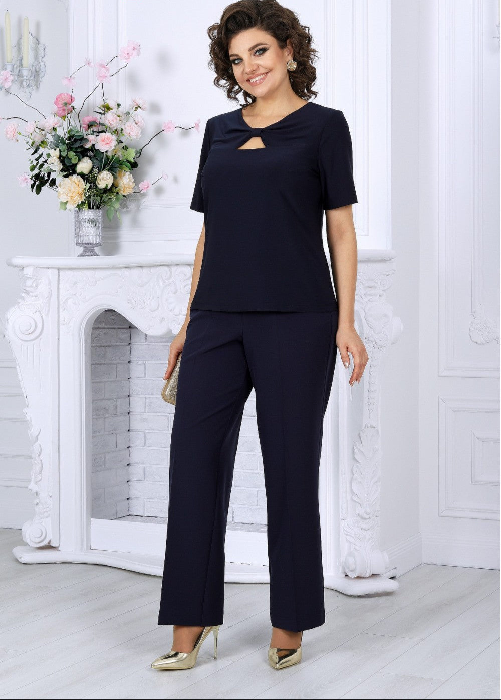 Traje de Tres Piezas Azul