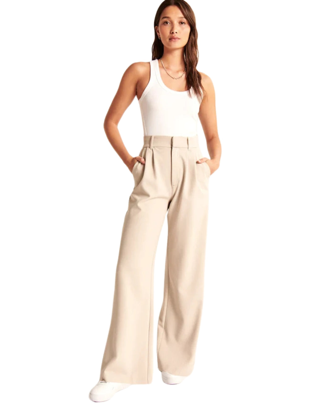 Pantalones Clásicos de Pierna Ancha para Mujer