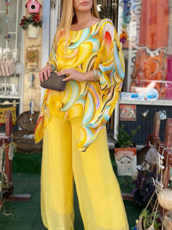 Conjunto de gasa con estampado