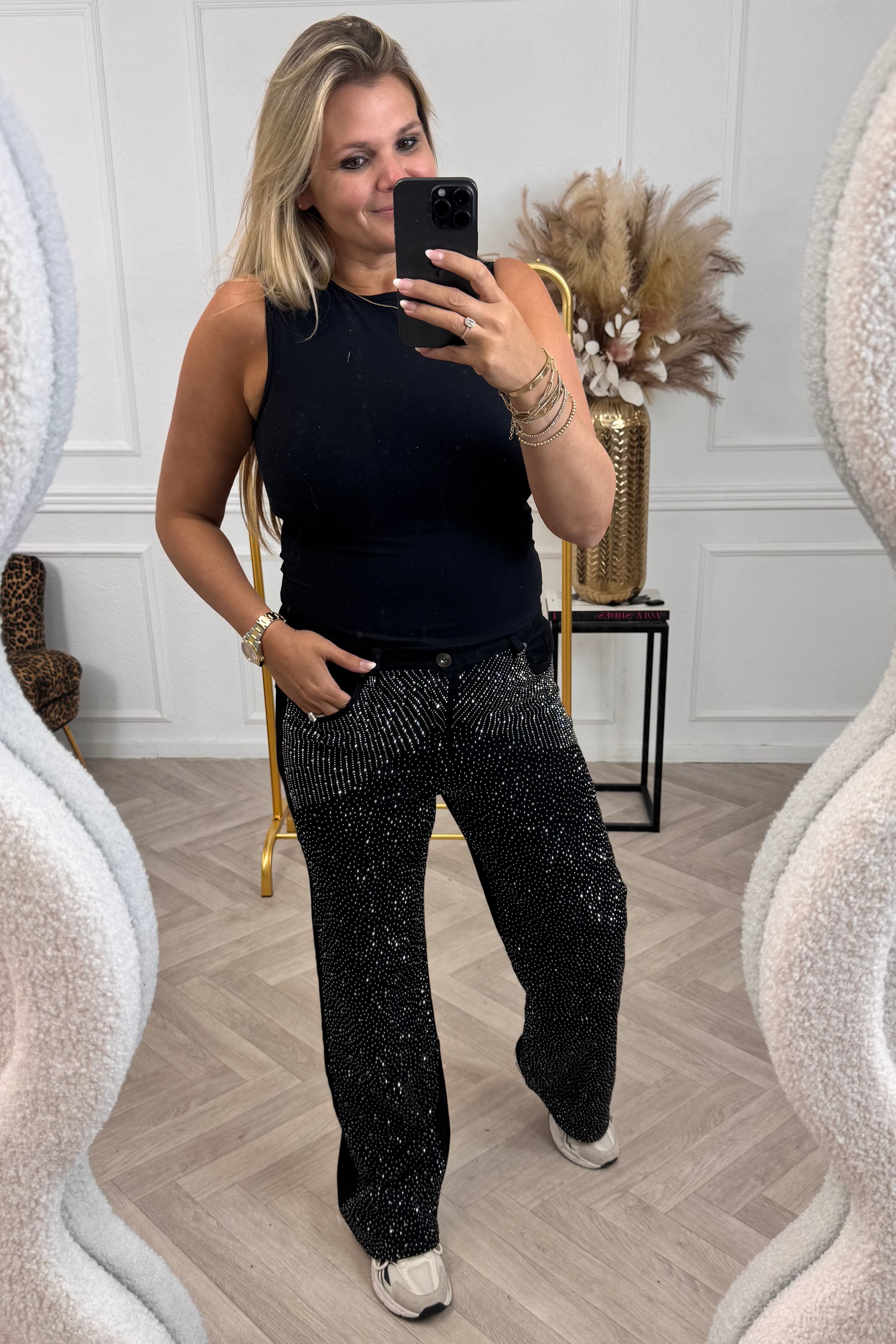 vaqueros con purpurina