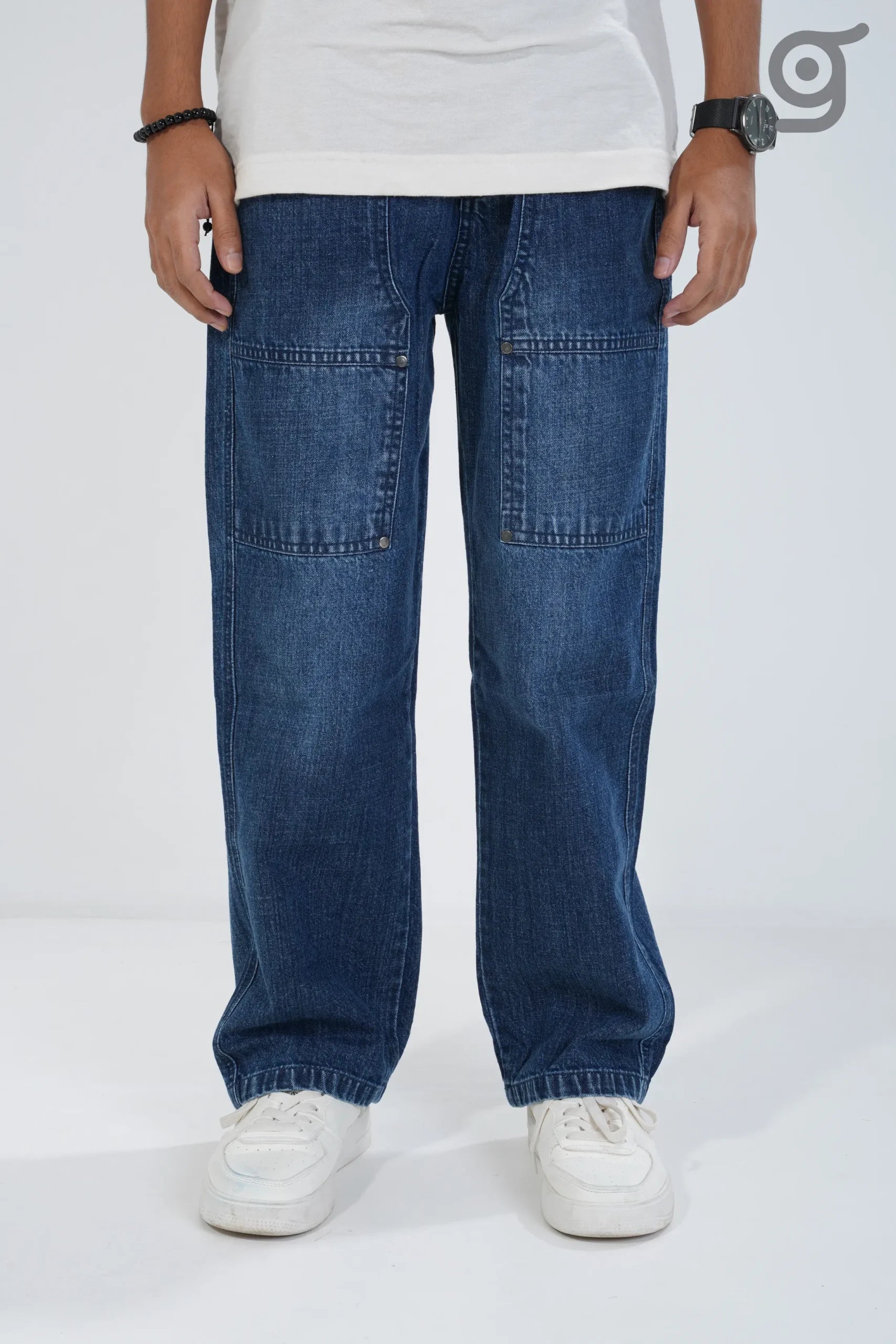 Casual Fit Cargo Denim Para Hombre