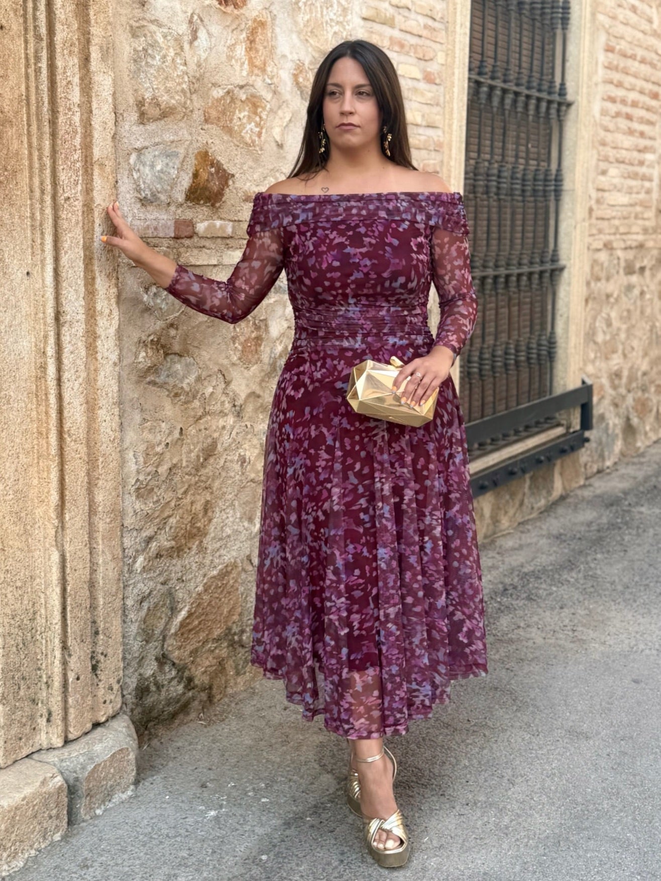 Vestido Tul Estampado Vera