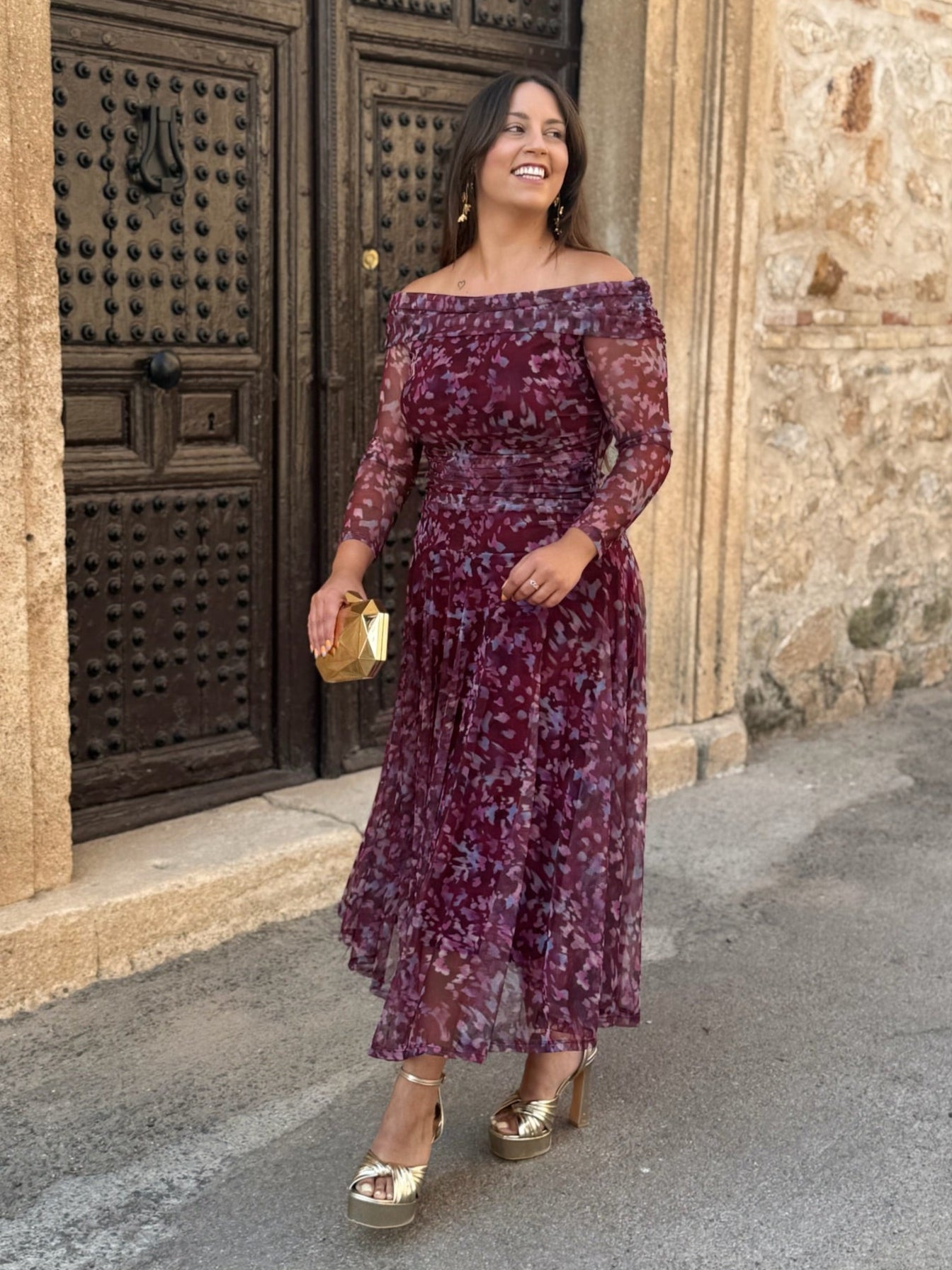 Vestido Tul Estampado Vera