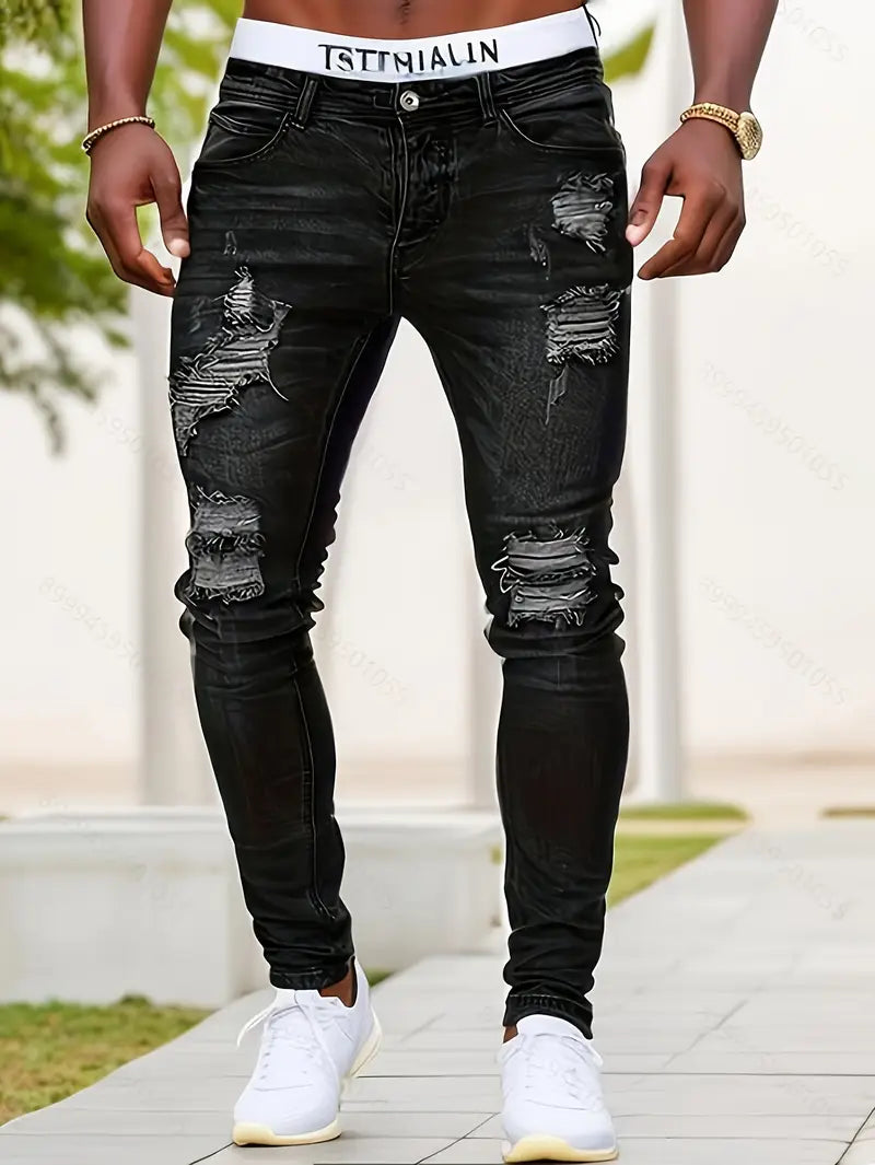 Jeans  Estilo Rasgados de Hombre