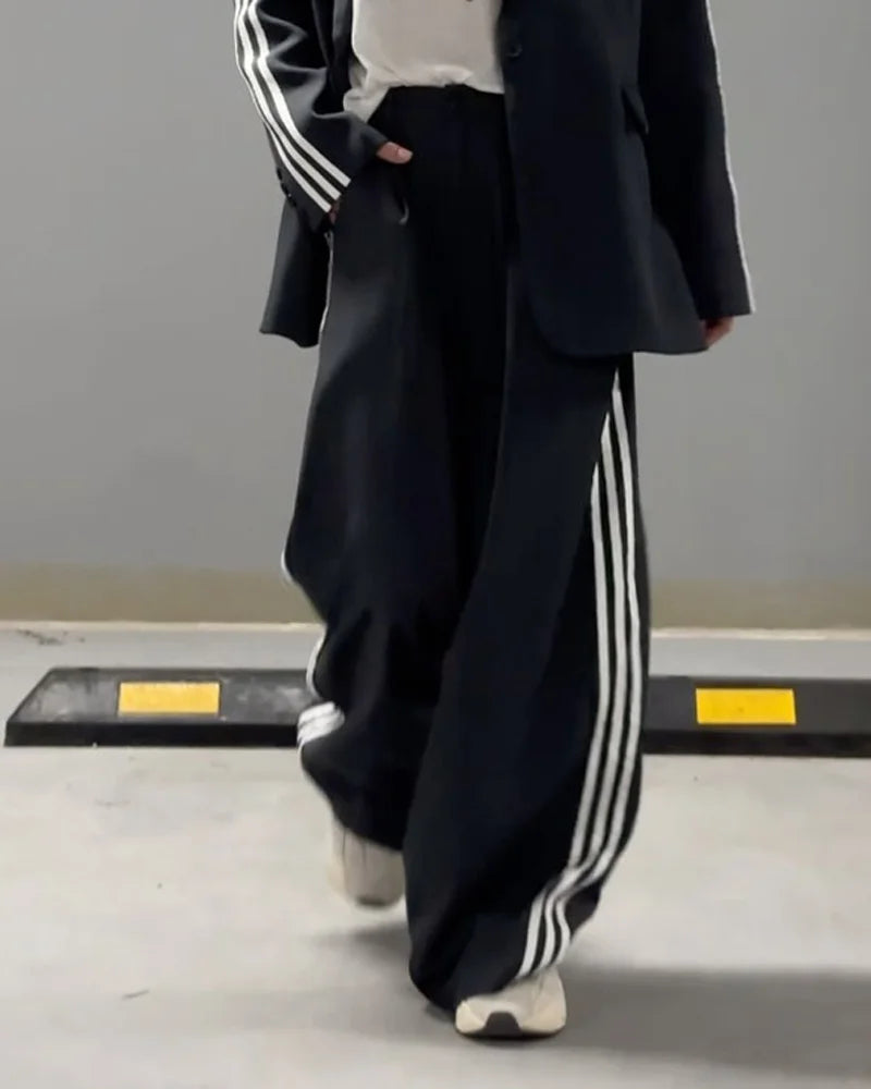 Conjunto de blazer a rayas