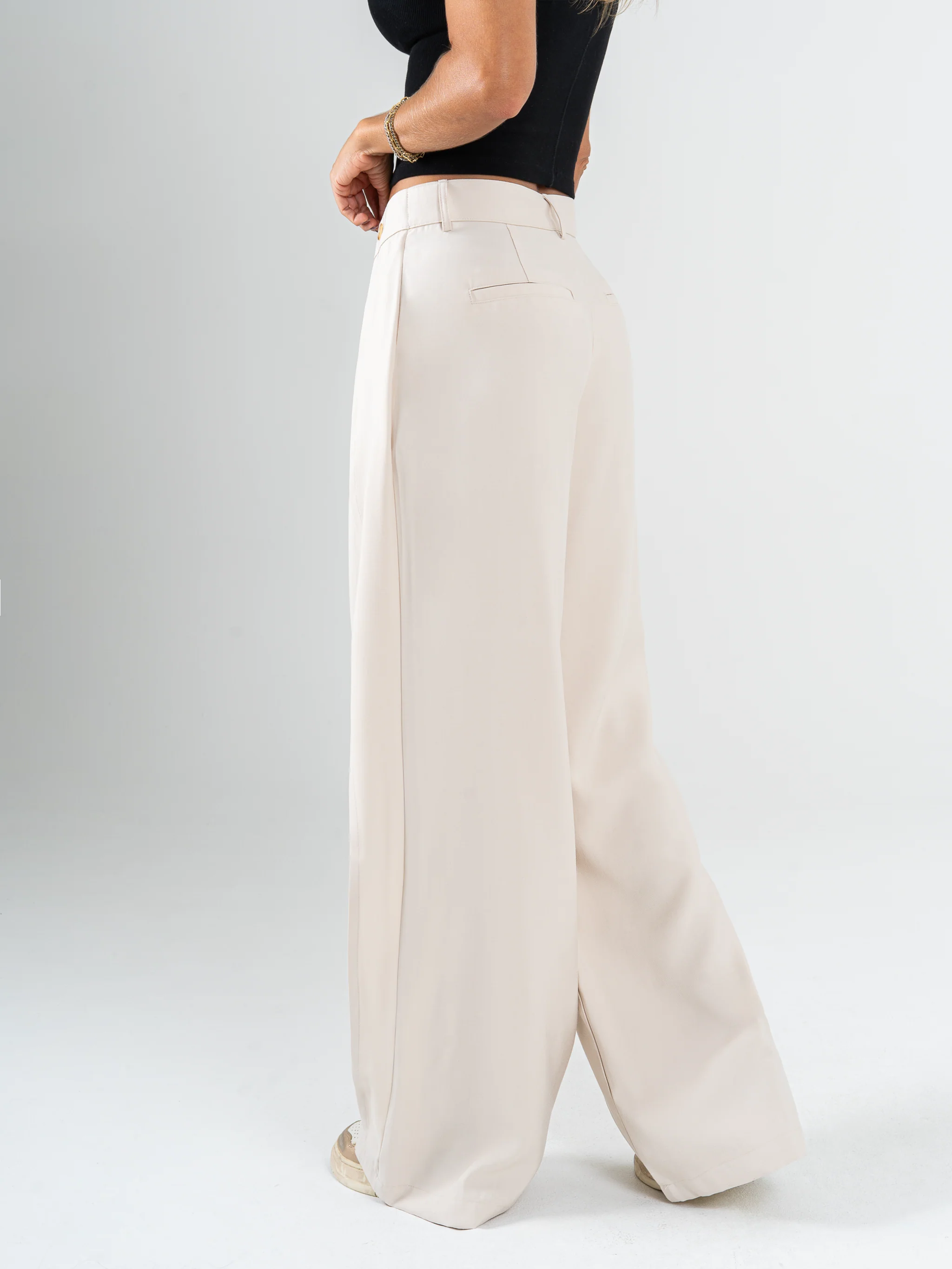 Pantalón Palazzo tejido plano
