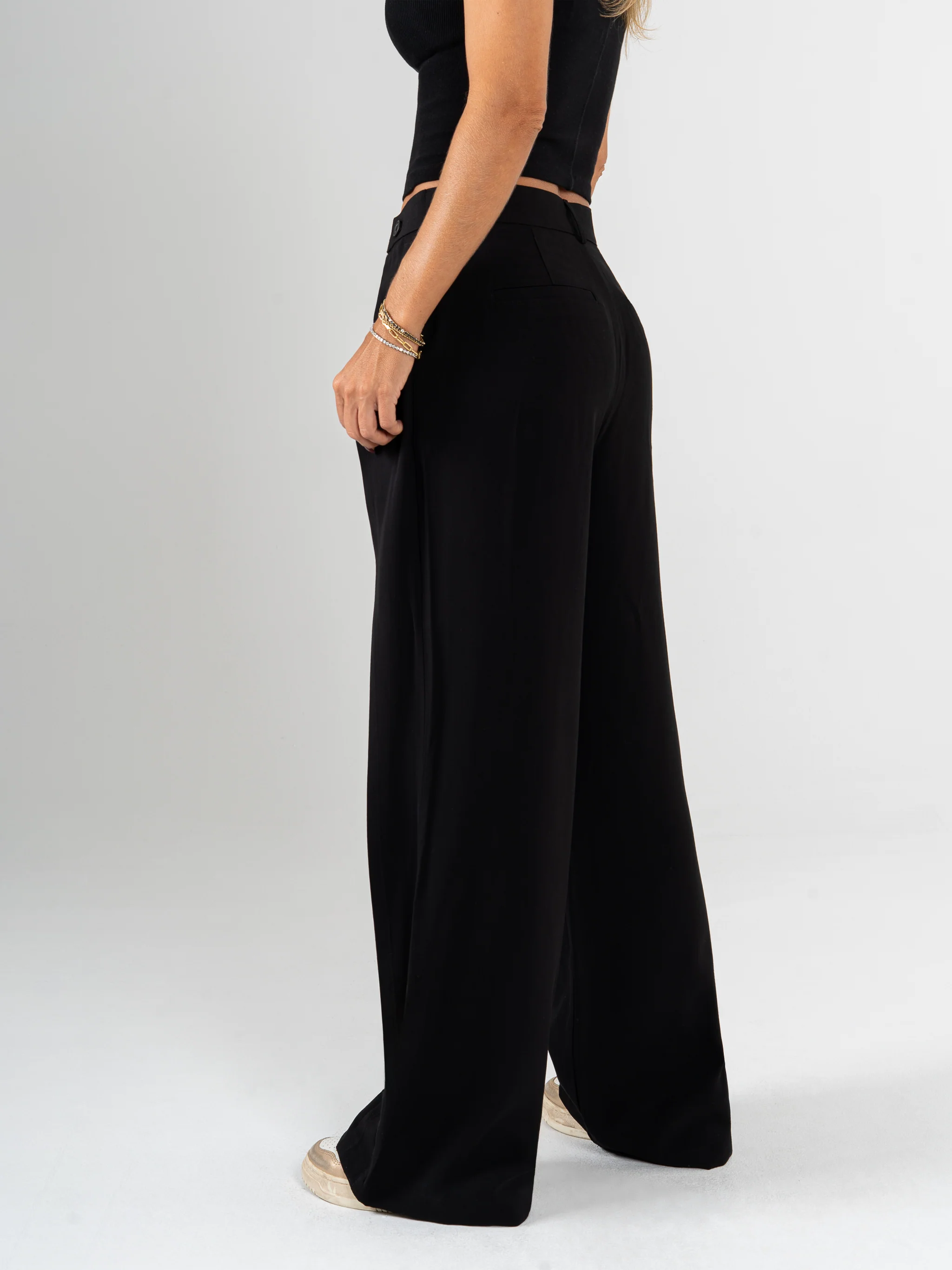 Pantalón Palazzo tejido plano
