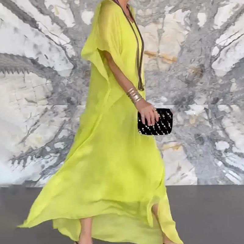 Vestido transpirable con cuello en V