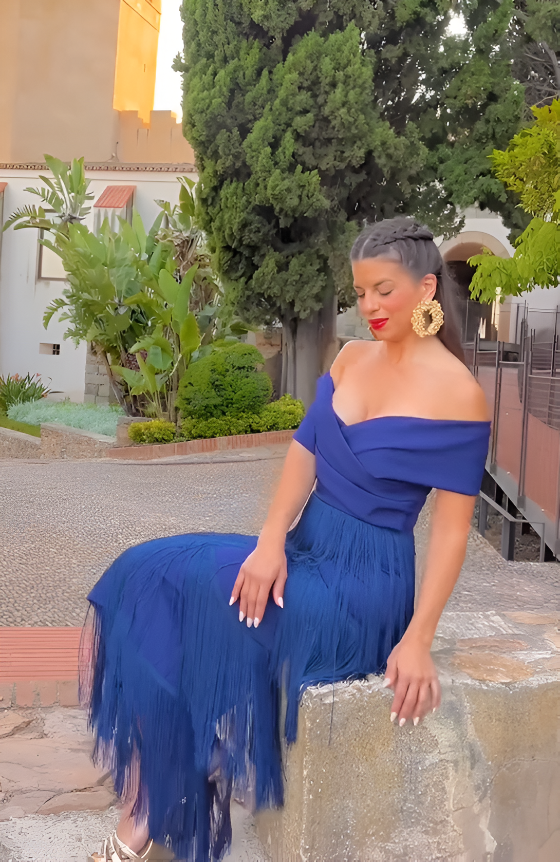 Vestido Sevillana de Flecos