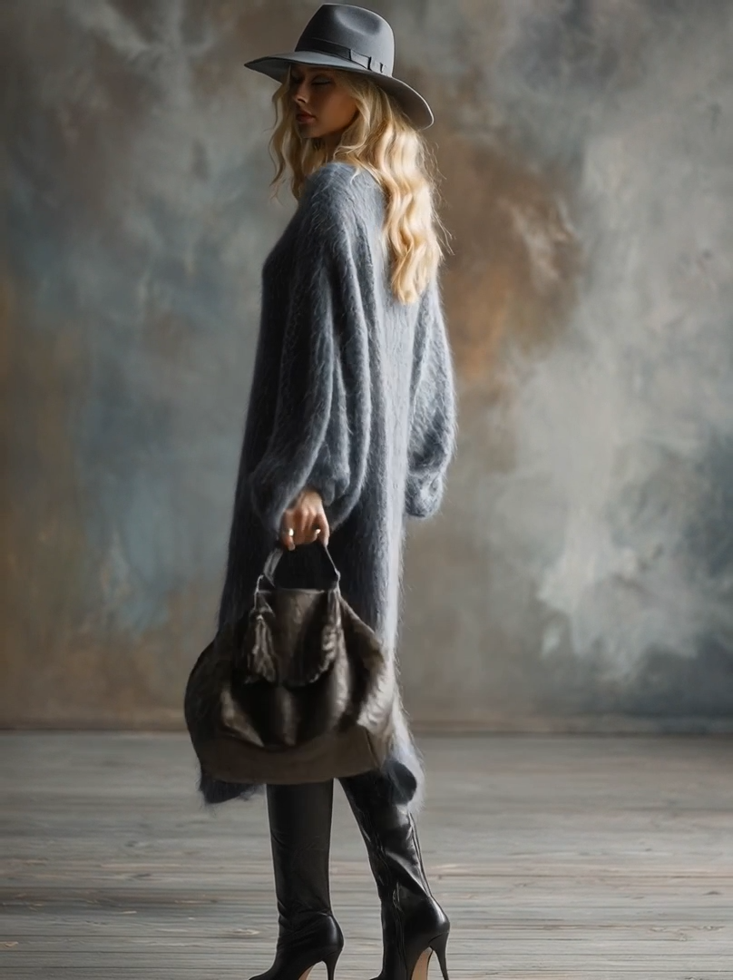 Vestido Asimétrico de Punto